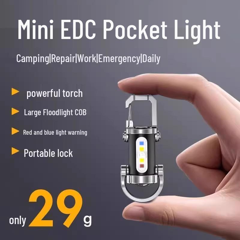 Portable Waterproof Multi-Function Mini Flashlight with Waist Clip: Minimalist Design for Outdoor Survival and Emergency Use
