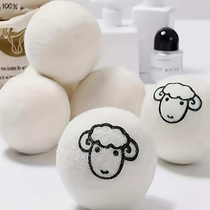 6pcs Wool Drying Balls Static Electricity Reducing Wrinkle Softener Washing Ball Clothes Care Supplies Home Cleaning Gadgets