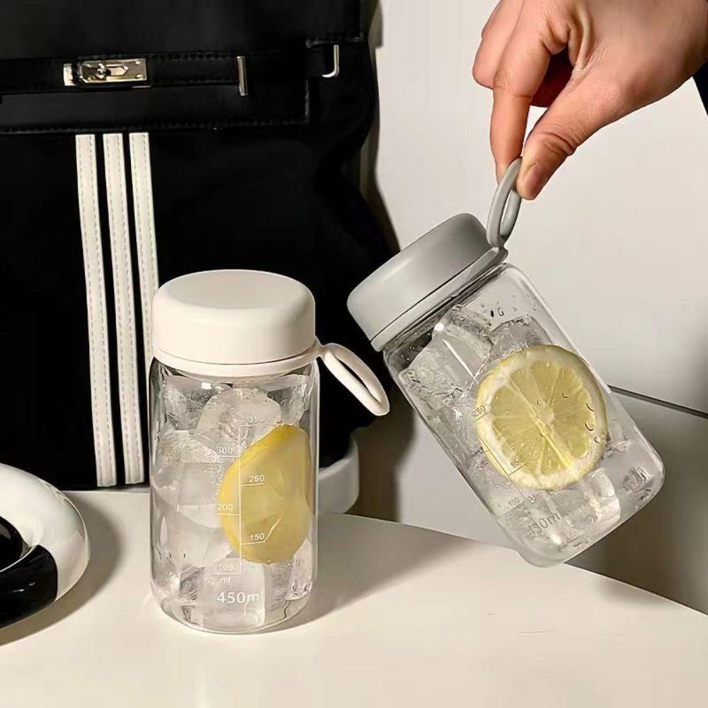 Transparente Sportwasserflasche Auslaufsicherer Trinkbecher Tragbarer Schülerwasserbecher Outdoor-Sport