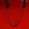 All Metal Intense Nipple Cover Clamps on Chain,Grip Tight Breast Clit Clip,BDSM Sex Toys for Couples,Adult Games