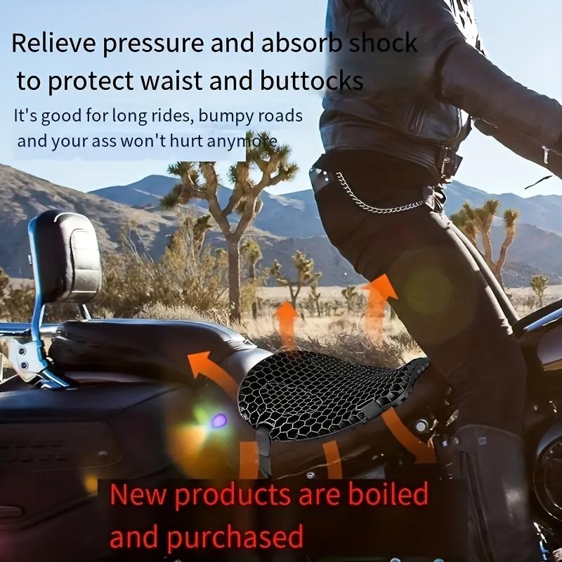 Universal Motorcycle Seat Cushion Anti-Slip Waterproof Durable Breathable 3D Shock Absorption Cover Sunshade Motorcycle Accessor
