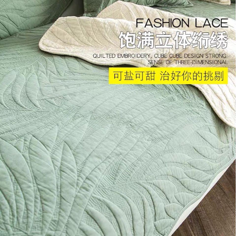 Y Simple Pure Cotton Washed Sofa Cushion Fabric Seat Cushion Non-Slip Full Cover Sofa Towel Sofa Cover  Direct Sales