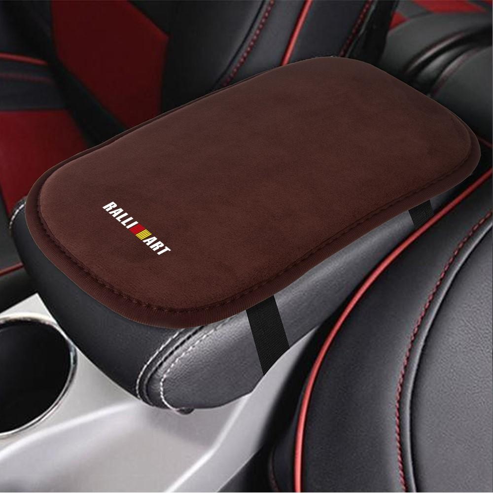 bzdn5 Fur Leather Car Armrest Mat Center Console Arm Rest Protection Pads For Mitsubishi Ralliart Lancer EX Outlander ASX Competition