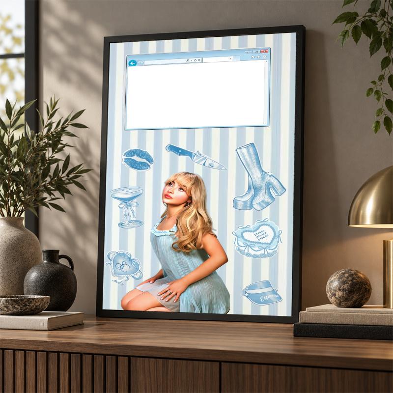 Sabrina Carpenter Diamond Painting Kit 5D Full Drill DIY Diamond Mosaic Wall Art Home Decor
