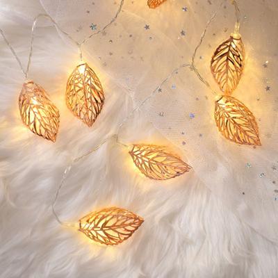 2M 10LED String Lights Iron Leaves Light for Wedding Holiday Wedding
