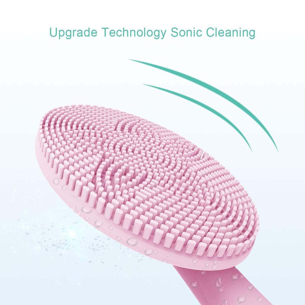 Rechargeable Handheld Long-handled Electric Silicone Face Wash Instrument