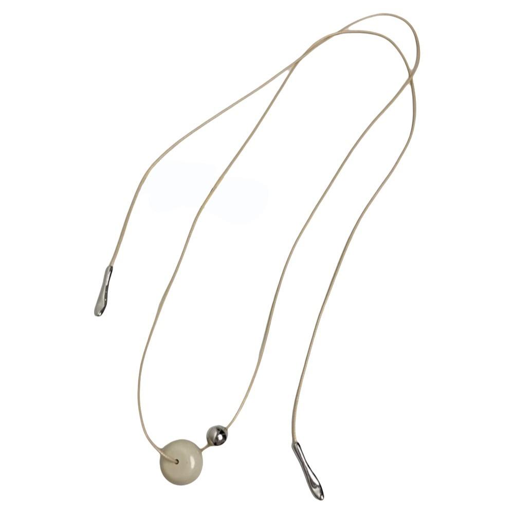 Korean Style Cord Necklace Vintage Trend Choker Fashion Bead Pendant Necklace  Women