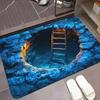 3D Effect Pattern Door Mat, Non-slip Floor Mat, Suitable for Living Room, Bedroom, Bathroom, Holiday Home Decoration Mat