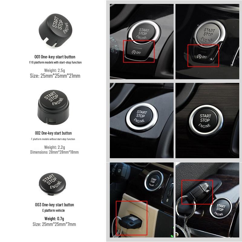 

Compatible Start Button for BMW 1-6 Series & X1-X6 Models F/G-chassis with Start/Stop (Gloss Black)