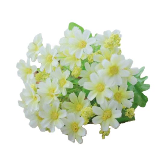 28-Köpfige Künstliche Blumen für den Außenbereich UV-beständige Kunstseide Wildblumen mit Stiel Fake Blumengesteck für Pflanzgefäß Hängekorb Veranda Terrasse