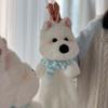 Cute Plush Dog Pen Case With Scarf Design For Girls And Students
