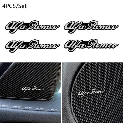 Car Stereo Sticker Sound Emblem Decal Accessories for GT Brera Spider Giulietta 147 166 147gt 155 156 159 Mito Giulia
