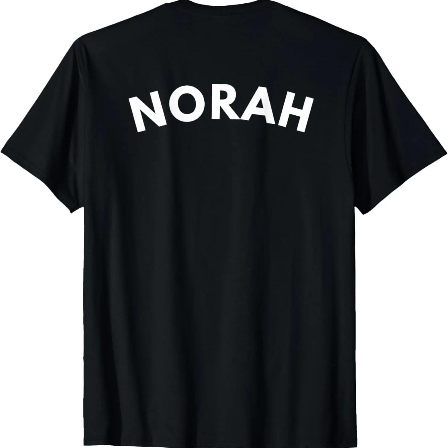NORAH Personalized Name Tag Funny Halloween Costume T-Shirt S чёрный