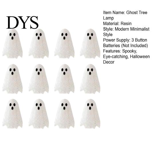 Indoor Halloween Party Props Glowing Ghost Tree Tabletop Decor, LED Lighted with Kid Friendly Ornaments Hanging for Home, Fireplace Mantel,