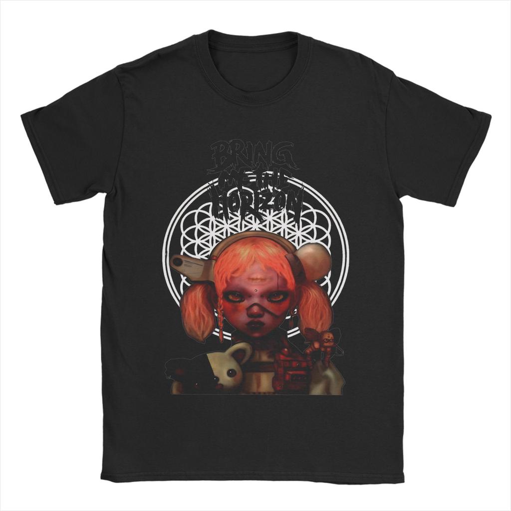 Men BMTH Bring Me The Horizon TShirts British Rock Band Cotton Clothes Summer Y2K ShortSleeve T Shirt ONeck Tshirt Plus Size
