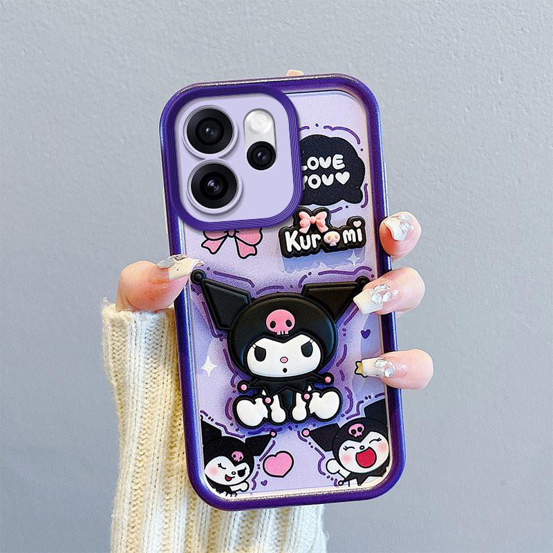 KEYSION Shockproof Case for OPPO Reno15 F 5G with Lanyard Soft Silicone Cute 3D Cartoon Doll Phone Back Cover for OPPO Reno 15F 5G