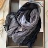 Elegant Pastel Pink & Mint Green Japanese Korean Style Scarf - Soft Drapey Lightweight Fabric, Neutral Beige & Lavender Tones, Versatile Head Wrap
