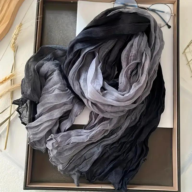 Elegant Pastel Pink & Mint Green Japanese Korean Style Scarf - Soft Drapey Lightweight Fabric, Neutral Beige & Lavender Tones, Versatile Head Wrap