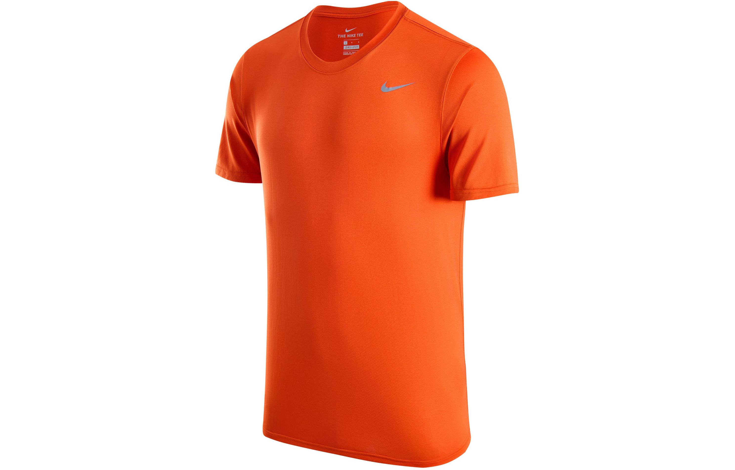 Nike T Shirt Men s University Orange/Cool Gray HF0507-888 XXL