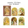 10 pcs/lot Mucha theme Stickers Diy Decorative Scrapbooking Diary Stick Labels Album hand made Collage material