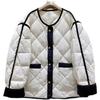 Down Jacket Women's Short Models, New Models In Autumn and Winter, Light and Contrasting Colors, Small Rhombus Edge, Garden Collar, Sweet Coat Tide