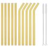 10Pcs Reusable Drinking Straw 12mm Glass Straws Eco-friendly High Borosilicate Glass Straw Colorful Tube Party Bar Drinkware