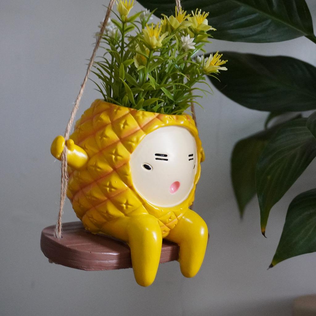 E-commerce Cute Orange Flower Pot Garden Decoration Pendant Flower Pot Decoration Holiday Decoration