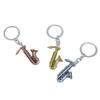 Mini Saxophone Car Keychain Metal Musical Instrument Keyring Bag Pendant Music Festival Gift Accessories Key Hooks