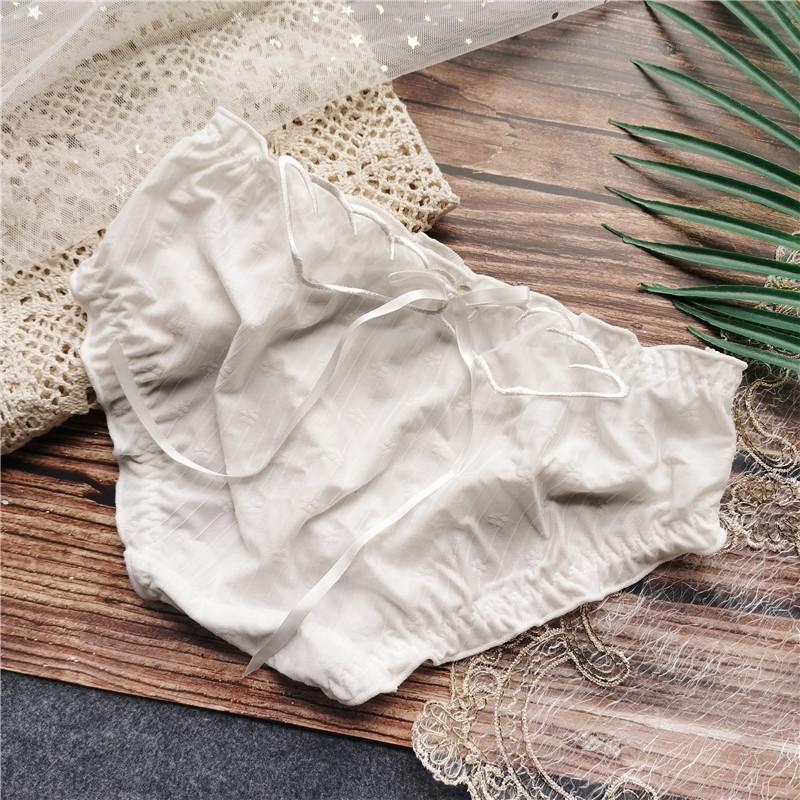 Briefs Cute Elastic Big Jacquard Dark Ice Silk Underwear Sexy Low-rise Women's Panties