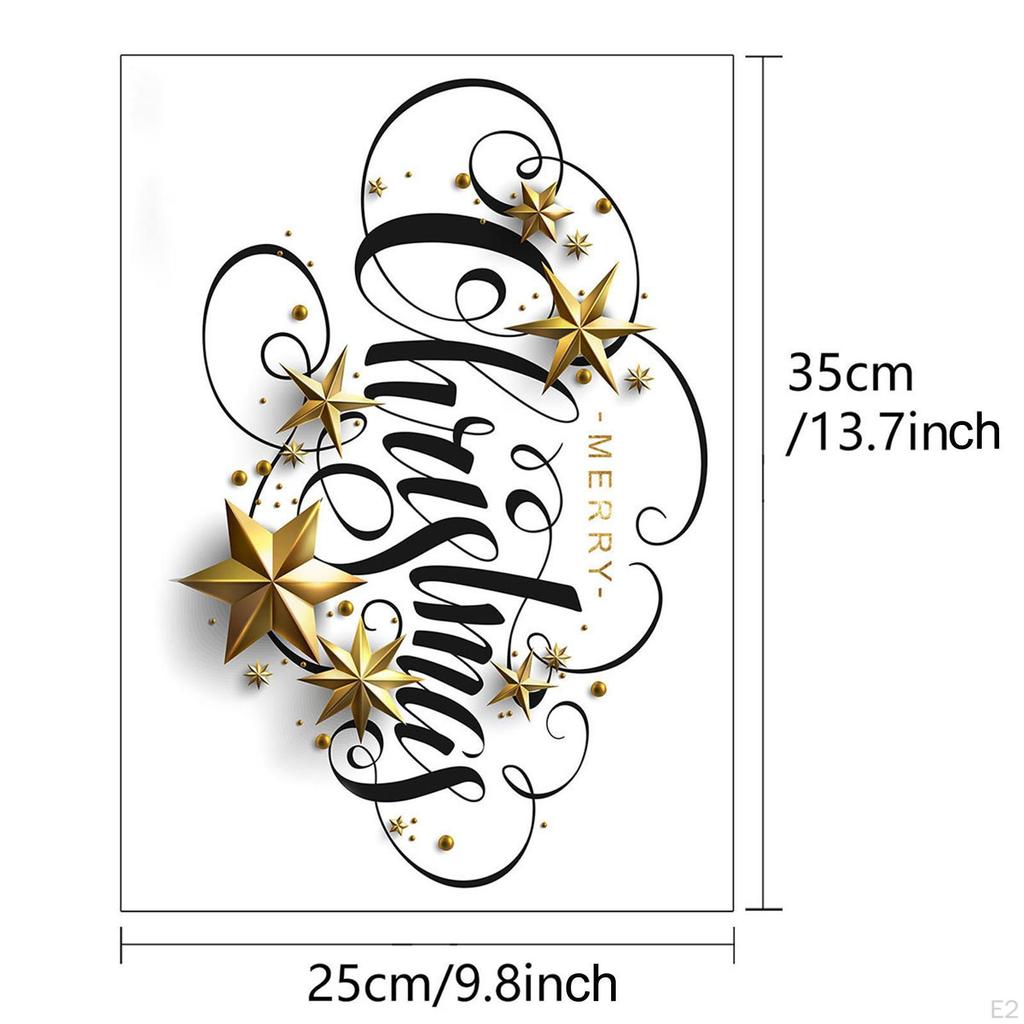 Christmas Wall Sticker Xmas Stars Decal Holiday Ornament Easy to Clean Art Murals