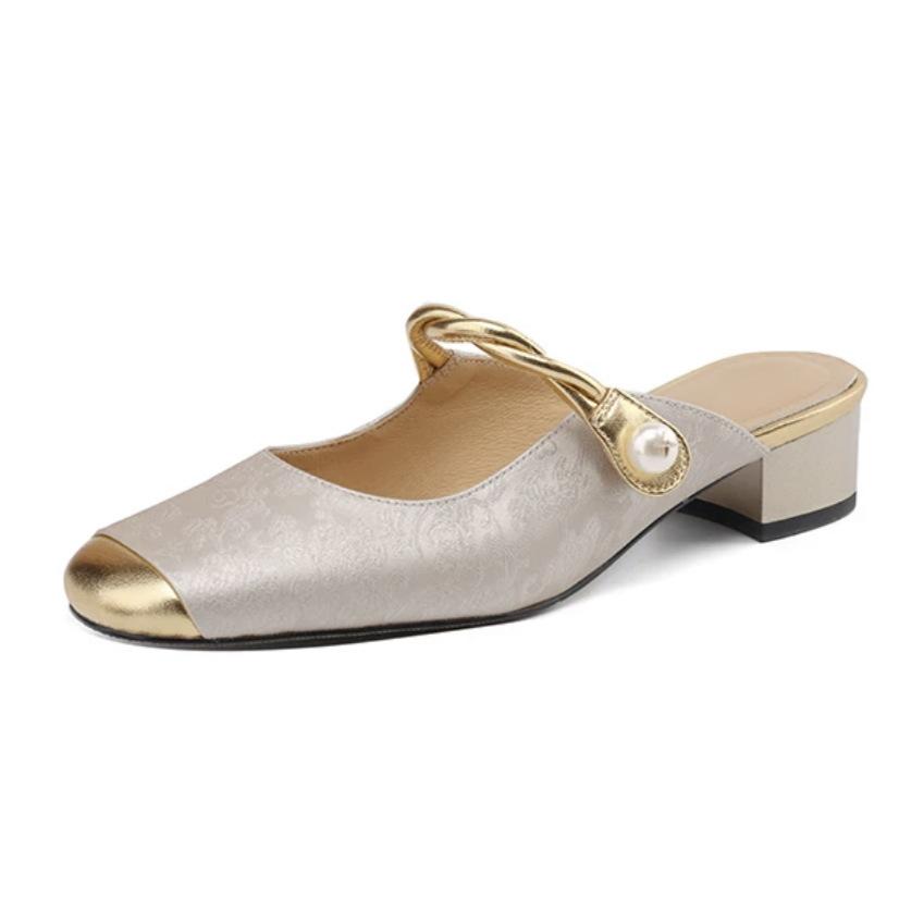 Xiaoxiangfeng Baotou cool slippers women's summer wear exquisite 2024 summer new half-drag skirt