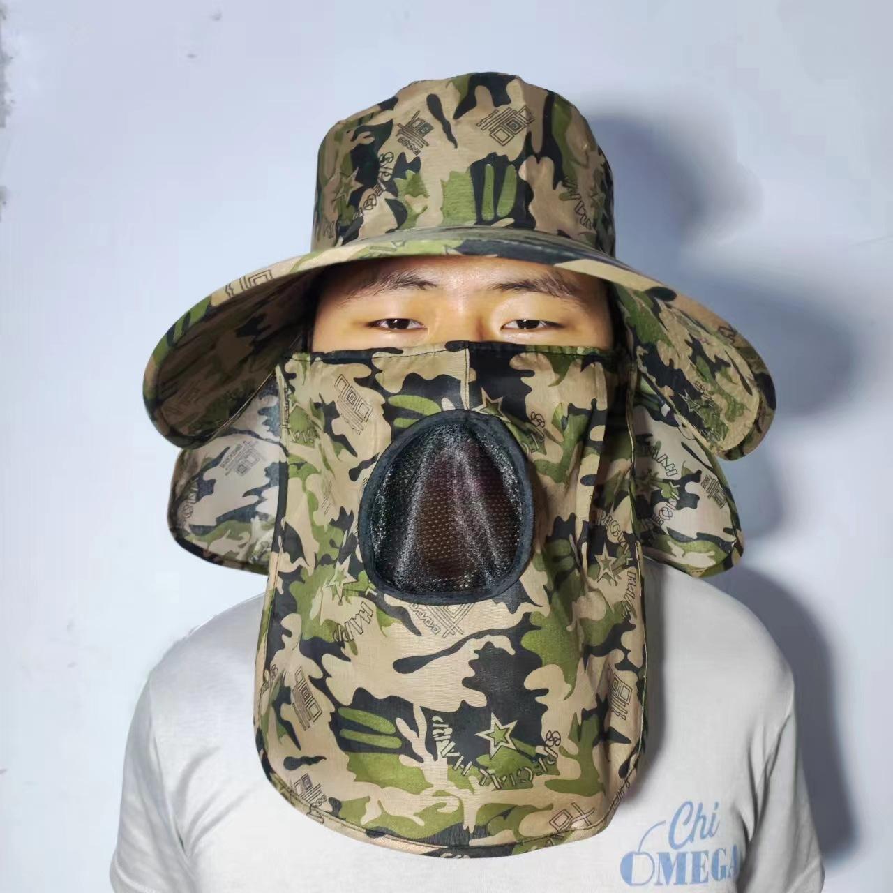 

Sun mask Men s sun hat Summer fishing hat Face cover bucket hat Sun hat Outdoor sun hat Men average size