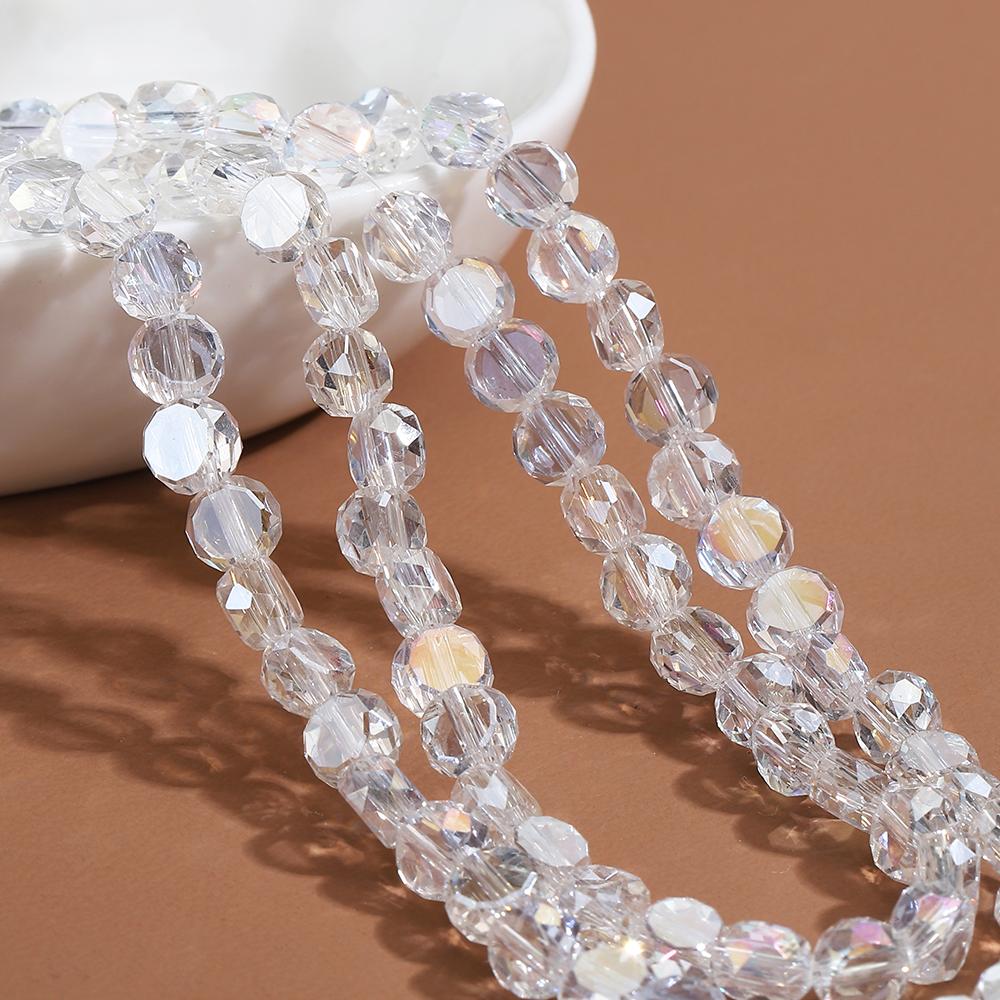 100pcs Crystal Stone Beads Rondelle Austria Faceted Loose Spacer Round Beads for Jewelry Making DIY Necklace Bracelet Wholesale