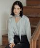 DEHEVE Camila Tie Silky Blouse [Blue]