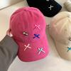 Bow Baseball Cap for Women Wide Brim Cotton Bowknot Peaked Hat Korean Dopamine Cute Big Head Circumference Adjustable Bows Hats