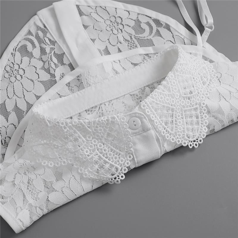 Perfect Match Embroidery Fake Collar Women Lace Detachable Lapel Collar Shirt Top Tie White Ruffles False Collar Woman Removable False Blouse