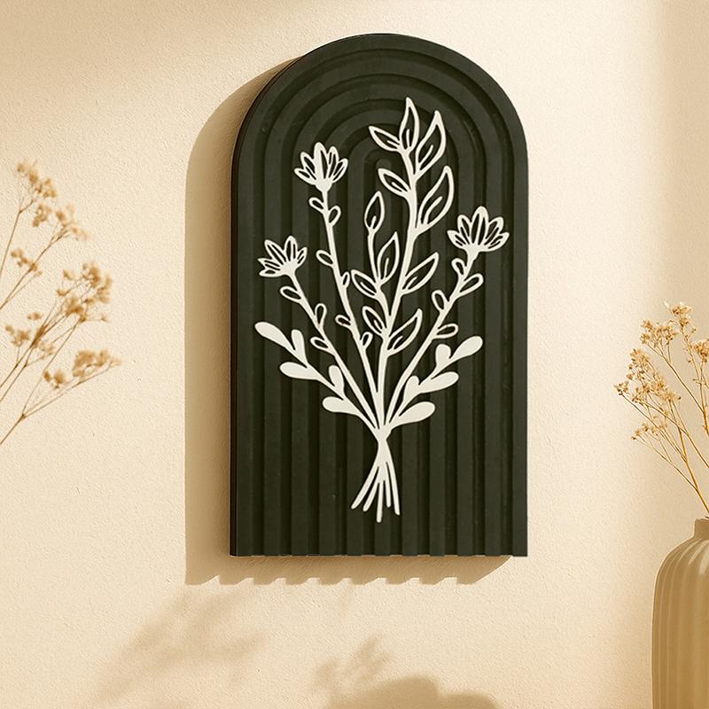 1PC Hollow Flower Pattern Ornaments Bohemia Living Room Pendants Creative Wood Unique Wall Hanging Homestay Crafts DIY Home Decor