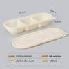 Miao Jiayi 550ml 3-Fächer biologisch abbaubare Einweg-Lunchbox