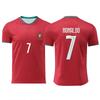 Mistrovství světa 2026 Portugalsko Domácí dres CR7 Pánské fotbalové tréninkové tričko 3D potisk Tepláková souprava Unisex Ležérní Rychleschnoucí Prodyšné Tričko