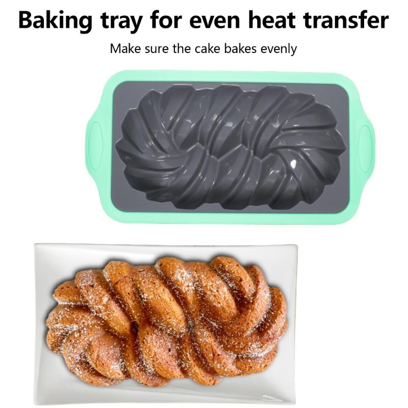 Silicone Baking Tray Multifuntional Cake Baking Molds Striped Shape Cake Pans Striped Baking Pans Suitable for Kitchen