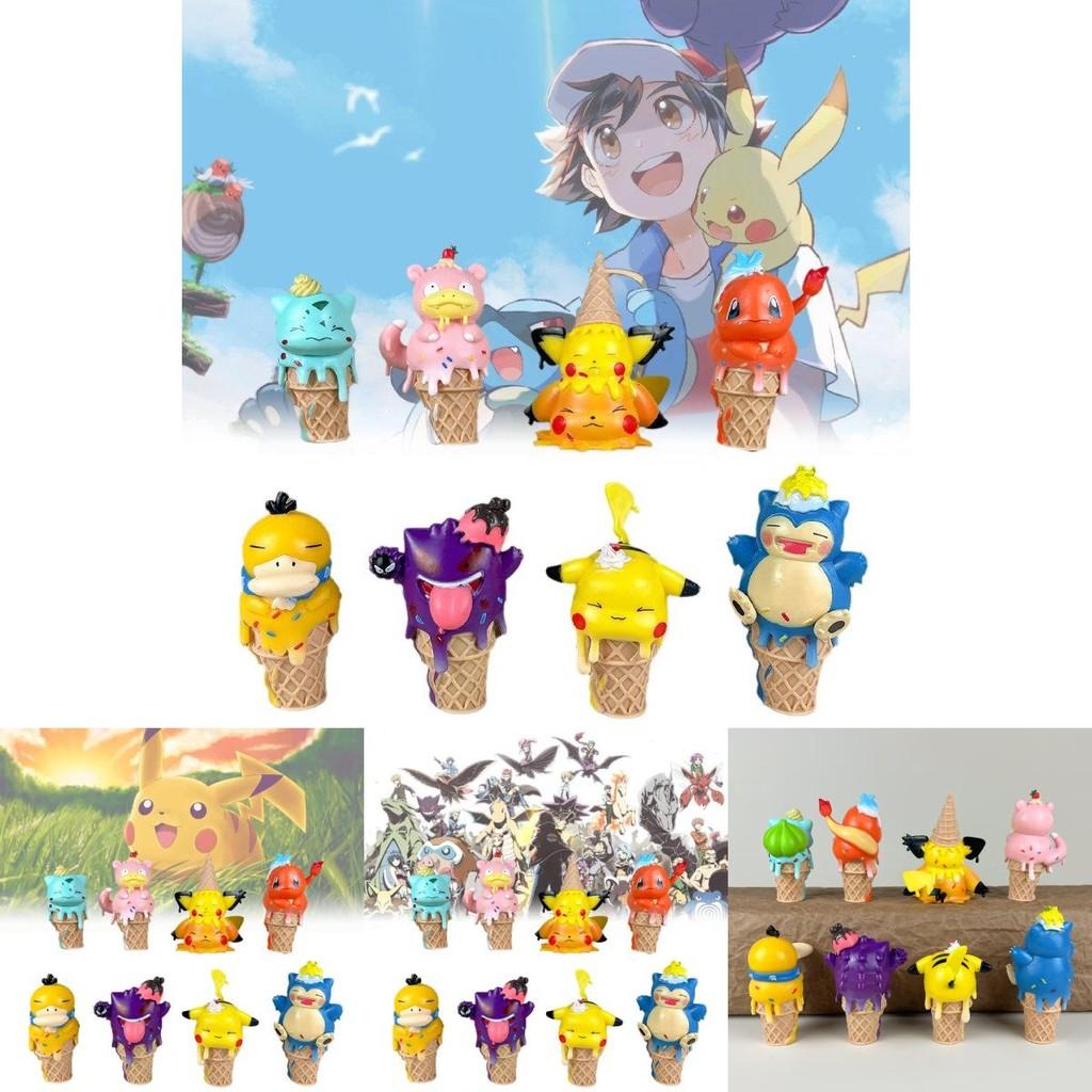 Süßer Pikachu-Eistüten-PVC-Figur Charmantes Sammlerstück für Fans