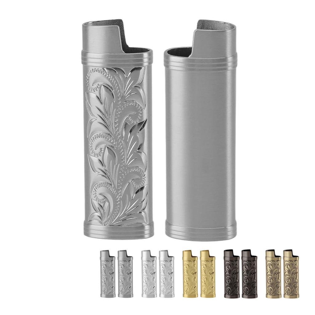 Protective Lighter Case Good Workmanship Open Top Pretty Design Sturdy Zinc Alloy Lighter Case Ideal Present for Camping