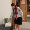 Women'S Thin Narrow Long Colorful Striped Scarf Autumn Winter  Design  Girl All-Match Decorative Scarf