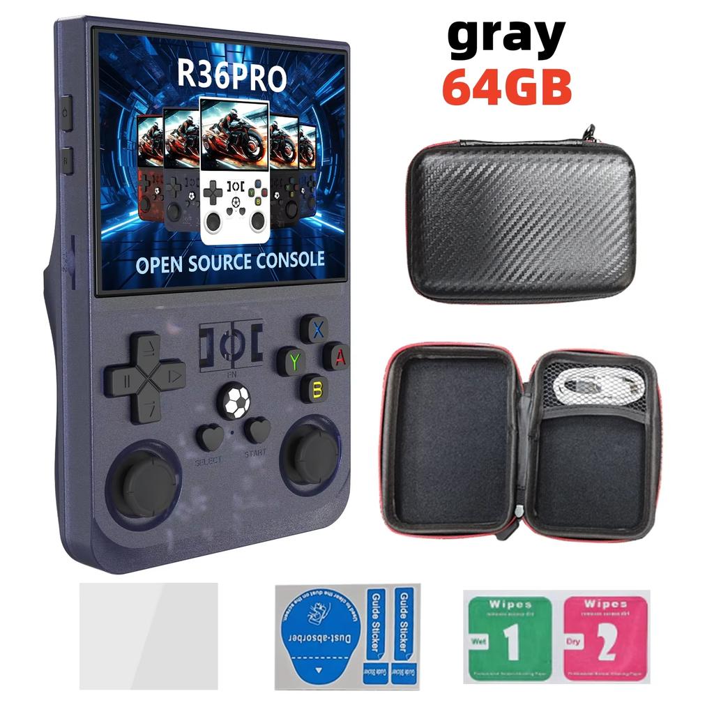 Console per videogiochi portatile retrò R36 Ultra Schermo IPS 128GB Giochi Lettore tascabile portatile Sistema Linux R36S R36 PRO