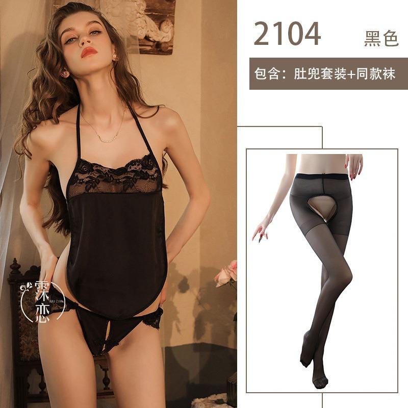 Vintage belly pocket sexy underwear lace transparent erotic underwear belly pocket large size uniform suit sexy