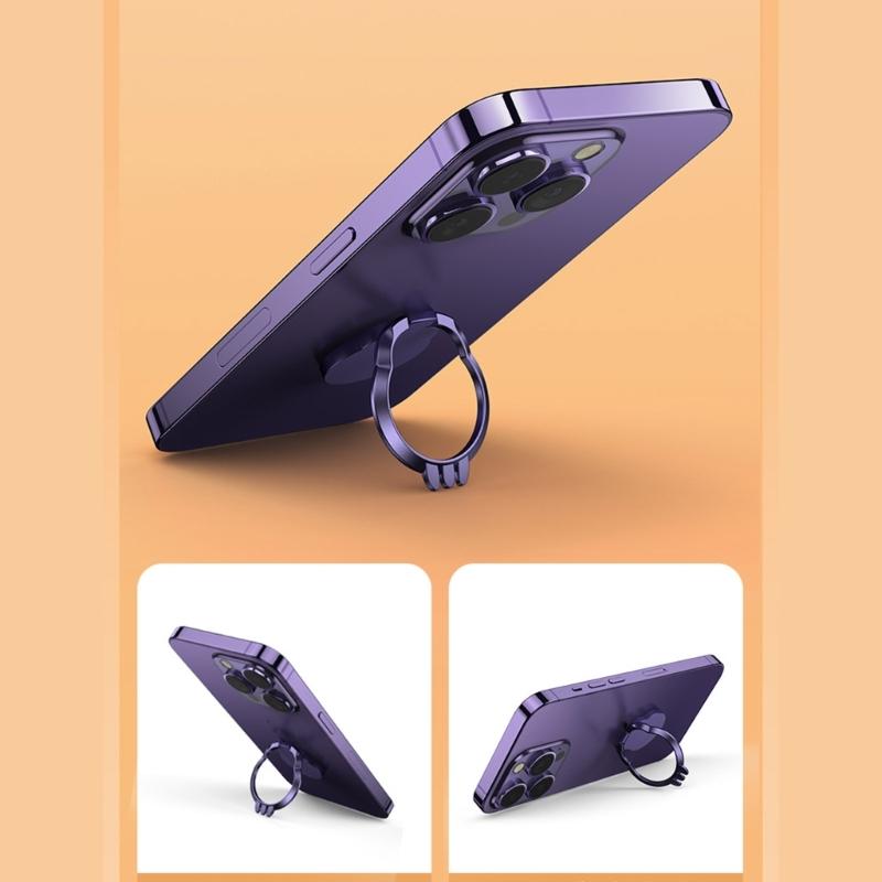 Uchwyt pierścieniowy na telefon, Stojak pierścieniowy na palec : Uniwersalny uchwyt na telefon komórkowy ze stojakiem, pasujący do większości telefonów komórkowych