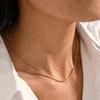 Stainless Steel Round Snake Chain Choker Necklace For Women 0.9mm-2.0mm Gold Silver Color Daily Fashion Female Jewelry