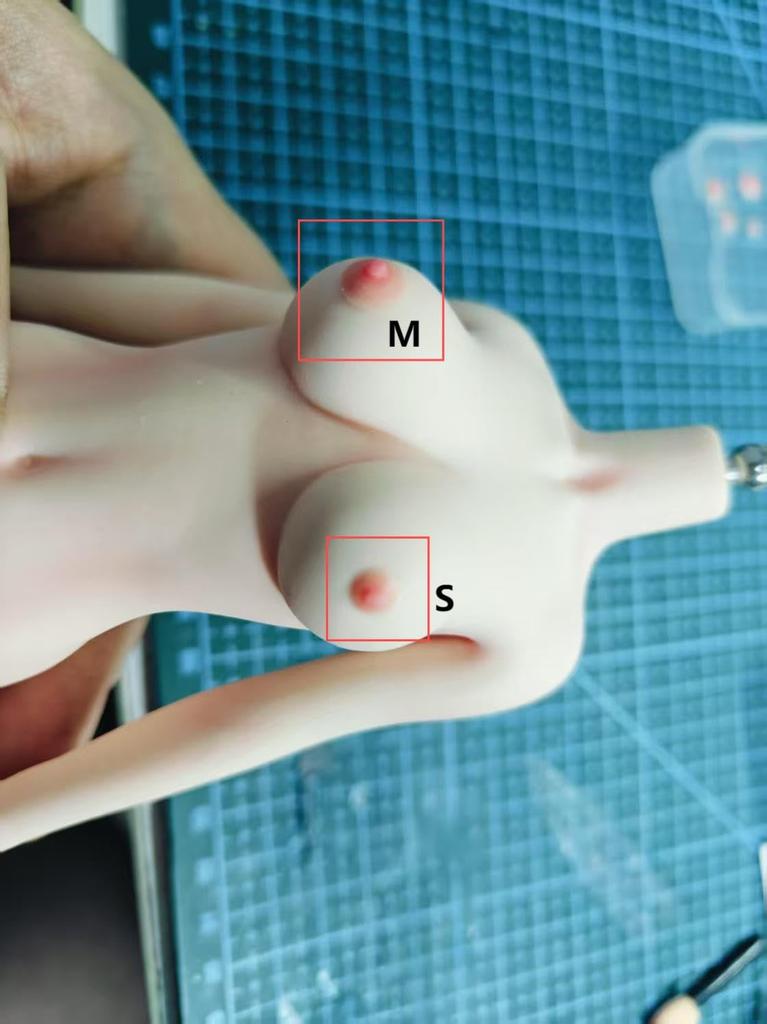 AIEK Scale Figure Super Flexible Breast Female Body Makeup No Pubic Compatible with TBLeague 1/6 Body, Seamless, Modification, Body, + 2-Hole Detail,