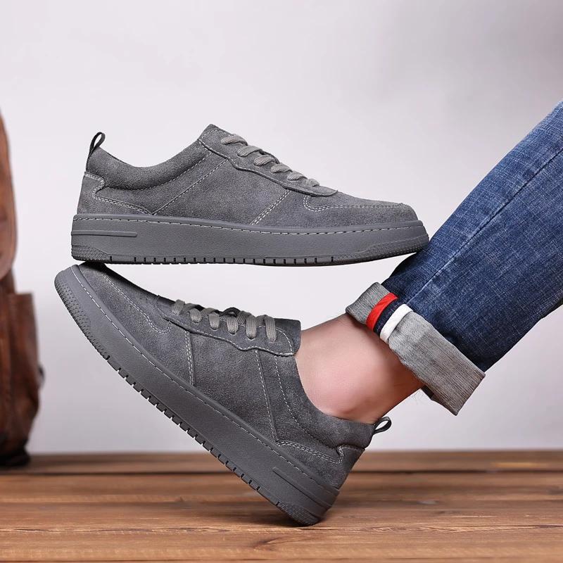New Men British Style Fashion Reversed Fleece Soft Leather Oxford Shoes Comfortable and Versatile High Quality Flats Male Shoes
