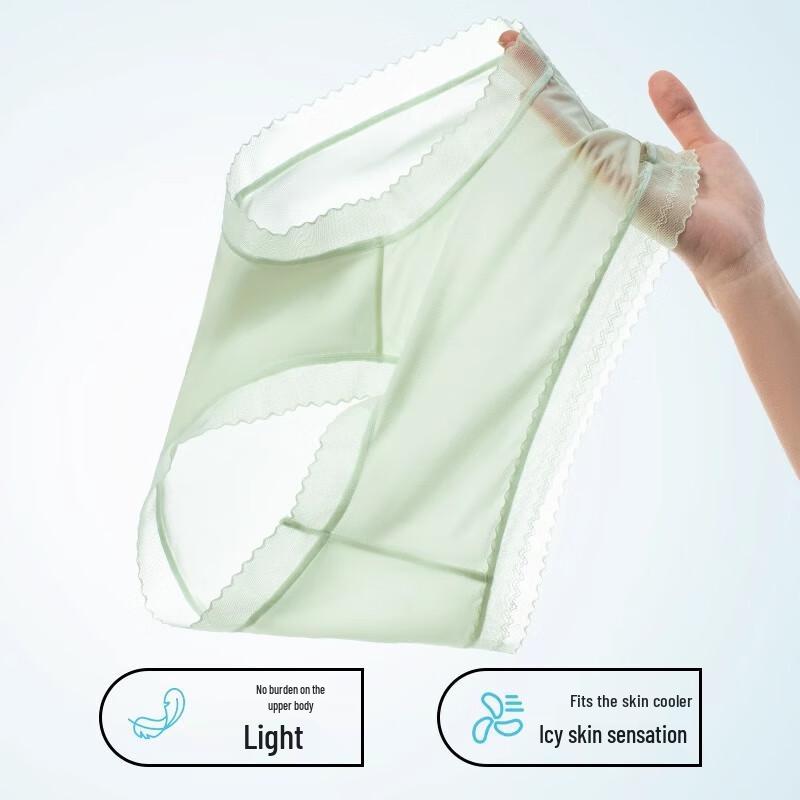 Langsha Women's Ice Silk Antibacterial Briefs 5-Pack